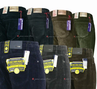 New Story JEANS UOMO cotone stretch Pantaloni in velluto & fustagno tg da 46 a72 - Immagine 1 di 4