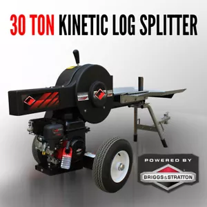 30 Ton Kinetic Log Splitter Flywheel Wood Cutter Briggs & Stratton Petrol Engine - Picture 1 of 9