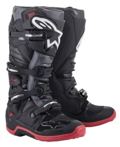 Botas todoterreno Alpinestars Tech 7 Motocross MX negras/grises frías/rojas - talla 11 - Imagen 1 de 1