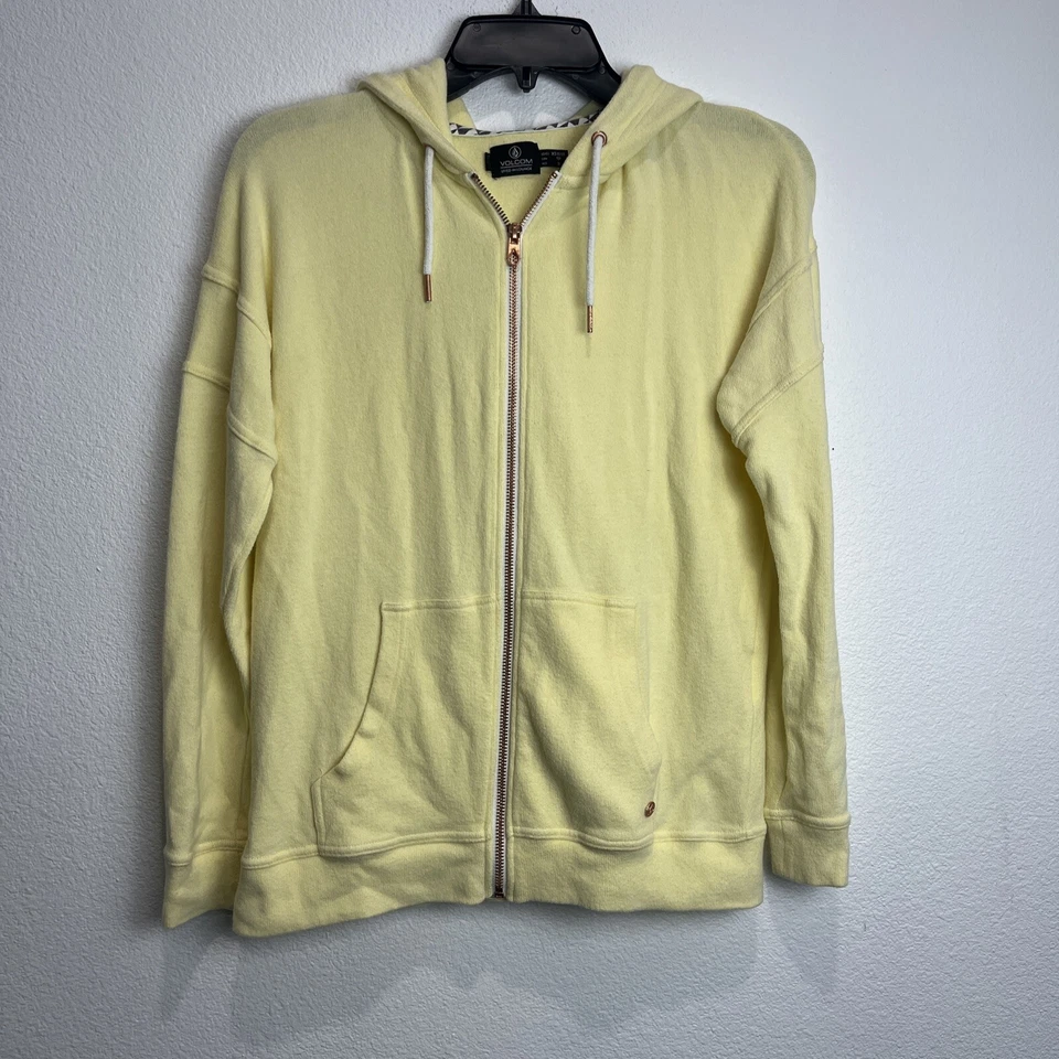 Volcom Talla XS (0-2) Lived in Lounge Mujer’s Cremallera Completa Amarillo Foto 1 de 4