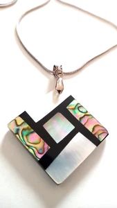 Anhänger Muschel Abalone Meeresschnecke Seeohr Perlmutt schön und hochwertig - Bild 1 von 5