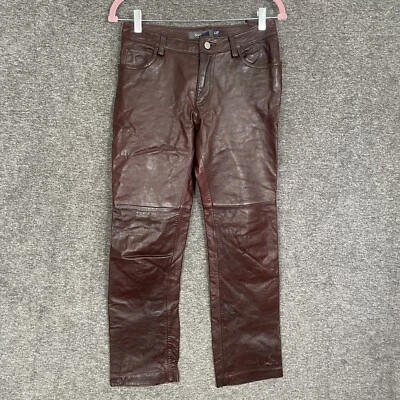 Pantalones GAP De Colección Cuero Bootcut Para Mujer Talla 2 Marrón Nogal 00s Y2K Foto 1 de 4