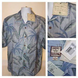 Tommy Bahama Mens Size M 100% Silk Garden of Hope and Courage Button Camp Shirt - Picture 1 of 8