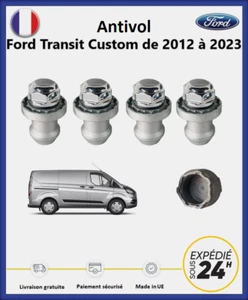 Écrous antivol de roues Ford Transit Custom de 2012 à 2023 - Picture 1 of 1