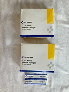 (2) Acme First Aid Only G122 1” x 3” Fabric Adhesive Sterile Bandages, 100/bx - Picture 1 of 7