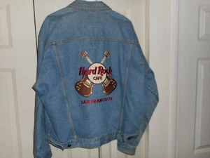 Vintage Hard Rock Cafe San Francisco Denim Truckers Jacket Adult Size Large - Picture 1 of 4