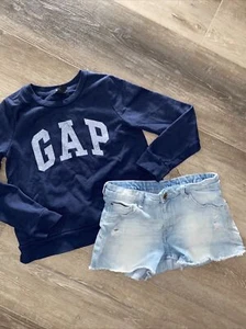 Girls H&M daisy duke shorts blue denim jean shorts size 14 - Picture 1 of 3