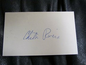 Chita Rivera AUTOGRAPHED 3X5 INDEX CARD