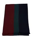 Drake ’S London Men's Scarf Blue/Burgundy/Green 100% Wool Made IN Italy