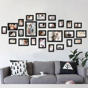 Cornici portafoto collage galleria da appendere a parete casa famiglia 26 pezzi nere USA - Foto 1 di 6