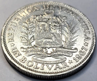 1967 VENEZUELA 1 (UN) BOLIVAR Y# 42 US SELLER COMBINED SHIPPING REFUND - Image 1 of 2