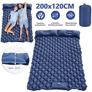 2 Personen Isomatte Camping Schlafmatte Selbstaufblasend Luftmatratze 120x200cm - Bild 1 von 12