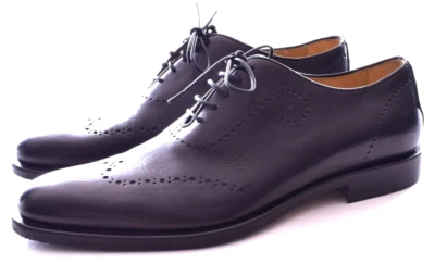 Oxford OLIVER SWEENEY Cuero Negro Forate Brogue Talla UK 8 US 9 Como Nuevo Foto 1 de 4