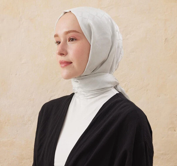 Исламский платок бриллиант жаккард атласный турецкий хиджаб шаль надежном - Изображение 1 из 1