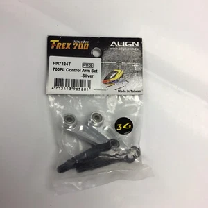 ALIGN T-REX 700FL 3G CONTROL ARM SET SILVER HN7124T NIP - Picture 1 of 2