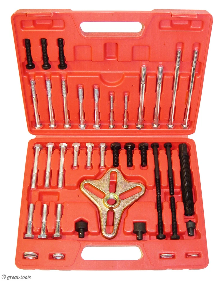 HERRAMIENTA EXTRACTORA DE EMPUÑADURA DE PERNO 46 PIEZAS - Manivela de engranajes Volante Herramientas Balanceador armónico Foto 1 de 1