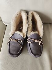 UGG Shoes Women's Gray Alena 1004806 Shearling Wool Moccasins Slippers - Size 9