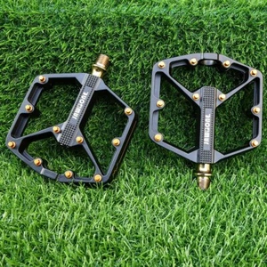 Mountain Bike Pedals MTB Flat Platform Pedal Aluminum 9/16 in DU Sealed Bearing - Picture 1 of 18