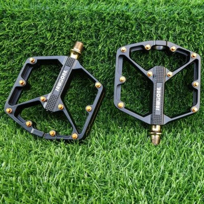 Pedais de mountain bike MTB plataforma plana pedal alumínio 9/16 pol. rolamento selado em DU - Imagem 1 de 4