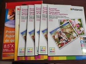 60 sheets Premium Photo Paper 8.5x 11" Pages Polaroid / Kodak - Picture 1 of 1