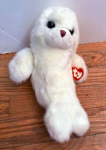 Muñeco de peluche Ty Beanie Buddy Misty White Seal Pup animal de peluche vintage nuevo con etiquetas - Imagen 1 de 2