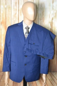 Lauren Ralph Lauren Men Plaid Wool 2 Button 3 pcs Suit Sz 44SH Wst 36x28 - Picture 1 of 21