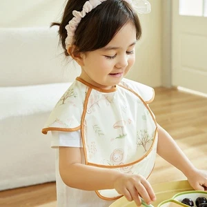 Cartoon Print Feeding Bib Waterproof Drawing Apron Baby Bibs  for 0-3 Years - Picture 1 of 15