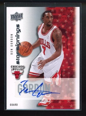 2008-09 Upper Deck Star Signings BEN GORDON CERTIFIED AUTO AUTOGRAPH BULLS - Image 1 of 2
