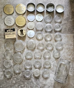 Großes Konvolut Vintage Kerr, Pesto, Kugel Metall, Glas, Porzellandeckel und ein Glas - Bild 1 von 11