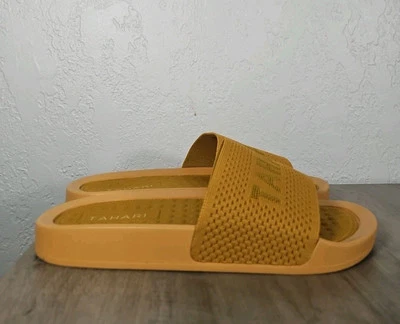 Sandalias tahari roxy oro amarillo mostaza talla 9 Foto 1 de 4