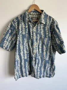 Kahala Hawaiian Shirt Men’s Large Floral Print Short Sleeve Button Up Shirt - Picture 1 of 4
