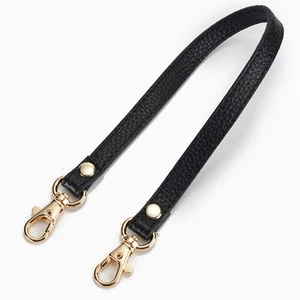 Black Litchi Leather Replace Wallet Clutch Wristlet Bag Handle Strap 33cm - Picture 1 of 6