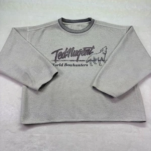 Ted Nugent World Bowhunters Exposed Seam Distressed Vintage Sweatshirt Size L - Picture 1 of 14