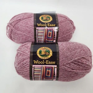 Lion Brand Wool Ease Rose Heather 2 Skeins 106yds/6oz/each Matching Lot - Picture 1 of 5