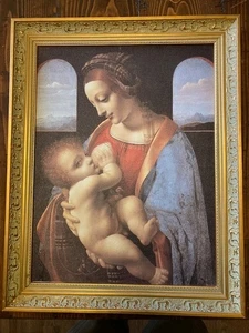 Eremitage Museum Gerahmter Druck Madonna mit Kind Litta Madonna Da Vinci 15x19 Kunst - Bild 1 von 7