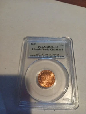 2009 Lincoln Cent PCGS MS66RD LINCOLN EARLY CHILDHOOD - Image 1 of 2