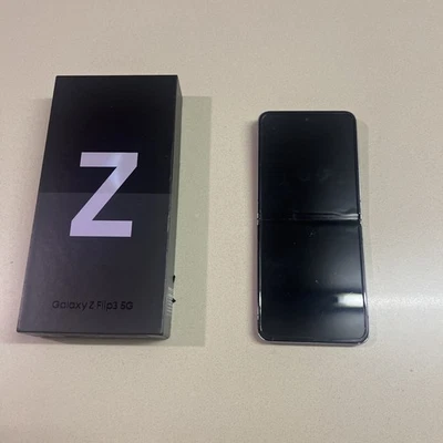 Samsung Galaxy Z Flip3 5G - 128GB - Lavender (Unlocked) - Cracked Back - Image 1 of 4