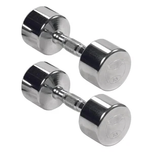 York Barbell Professional Chrome Dumbbell with Ergo Grip, Heavy-Duty 7.5lb Pak 2 - Picture 1 of 3