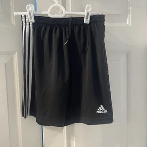 Adidas Black/ White Boys Aeroready Soccer Shorts US Medium - Picture 1 of 3