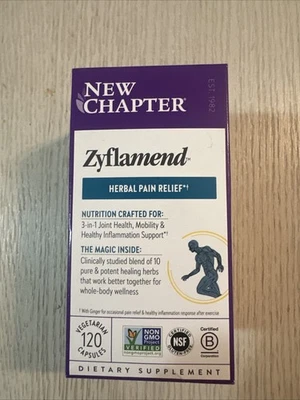 New Chapter Zyflamend Herbal Pain Relief 120 Capsules EXP 04/2025 - Image 1 of 3
