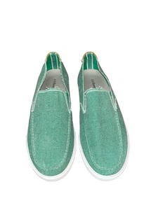 G.H. Bass Green Canvas Bradley Loafers Sz 11.5M - Picture 1 of 4