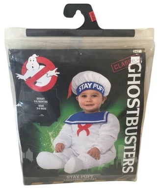 Clásico Cazafantasmas Stay Puft Malvavisco Hombre Infantil Talla 3-6 Meses 2 Piezas Se Foto 1 de 3