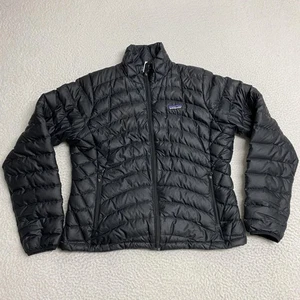 Chaqueta Patagonia Para Mujer Grande Negro Plumón de Ganso Suéter Puffer Cremallera Completa Embalable - Imagen 1 de 8