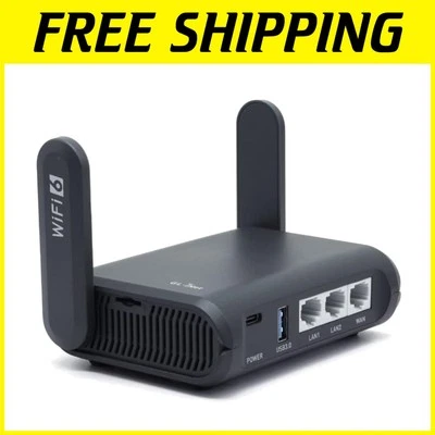 Kompakter GL-Slate AX Reise-Router - OpenWrt & Gast-Modus für Privatsphäre Muster - Bild 1 von 4