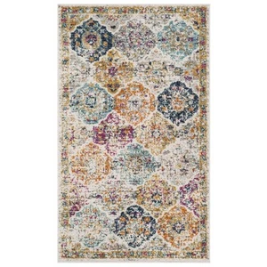 Madison Cream/Multi Round Rug 3' x 5' Cream/Multi Small Rectangle - Picture 1 of 2