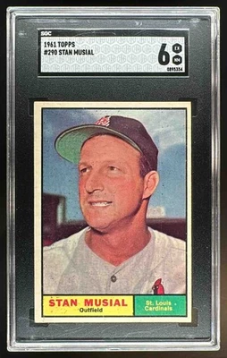 1961 Topps Baseball Stan Musial #290 St. Louis Cardinals SGC 6 - Image 1 of 2