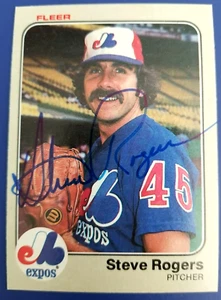 Steve Rogers Montreal Expos 1983 Fleer #294 Autographed Baseball Card - Picture 1 of 2