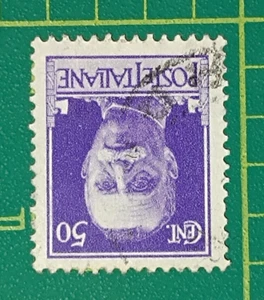 Italy stamp 1929, Sc A95, #221, 50c purple, Wmk. 140 INVERTED, used, RARE - Picture 1 of 9