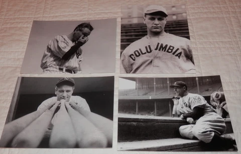 Lou Gehrig New York Yankees Postcard Set of 4 DIFFERENT Hall of Fame Columbia U Cover