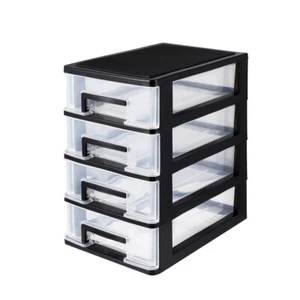 4-Drawer Desktop Organizer Plastic Home Kitchen Office Garage Storage Container - Picture 1 of 13